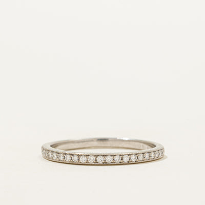 Semi Eternity Diamond Milgrained Thin Band | 0.15ctw | 1.8mm | SZ 8.25