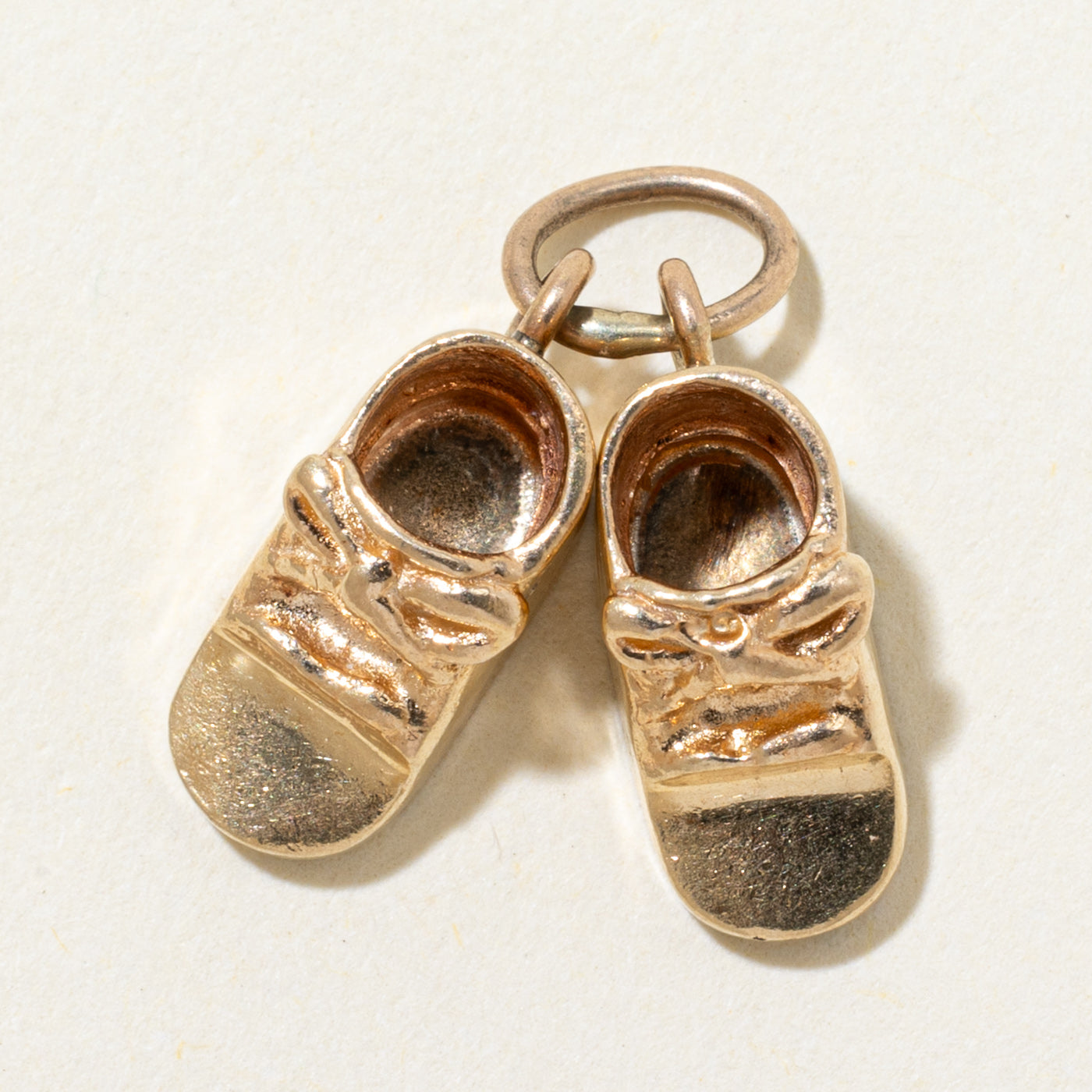 14k Yellow Gold Baby Shoes Charm