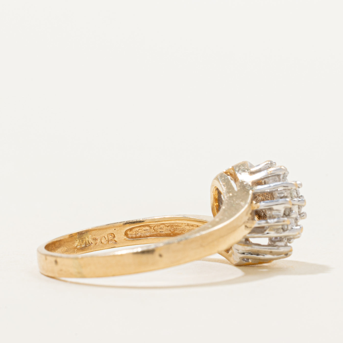 Diamond Waterfall Grooved Ring | 0.11ctw | SZ 6.25
