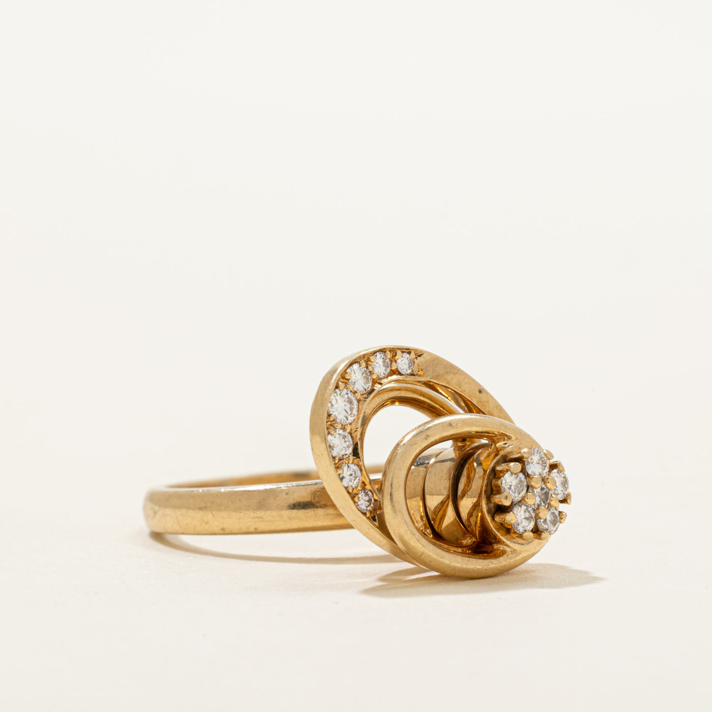 Diamond Cluster Kinetic Spin Ring | 0.23ctw | SZ 5.25