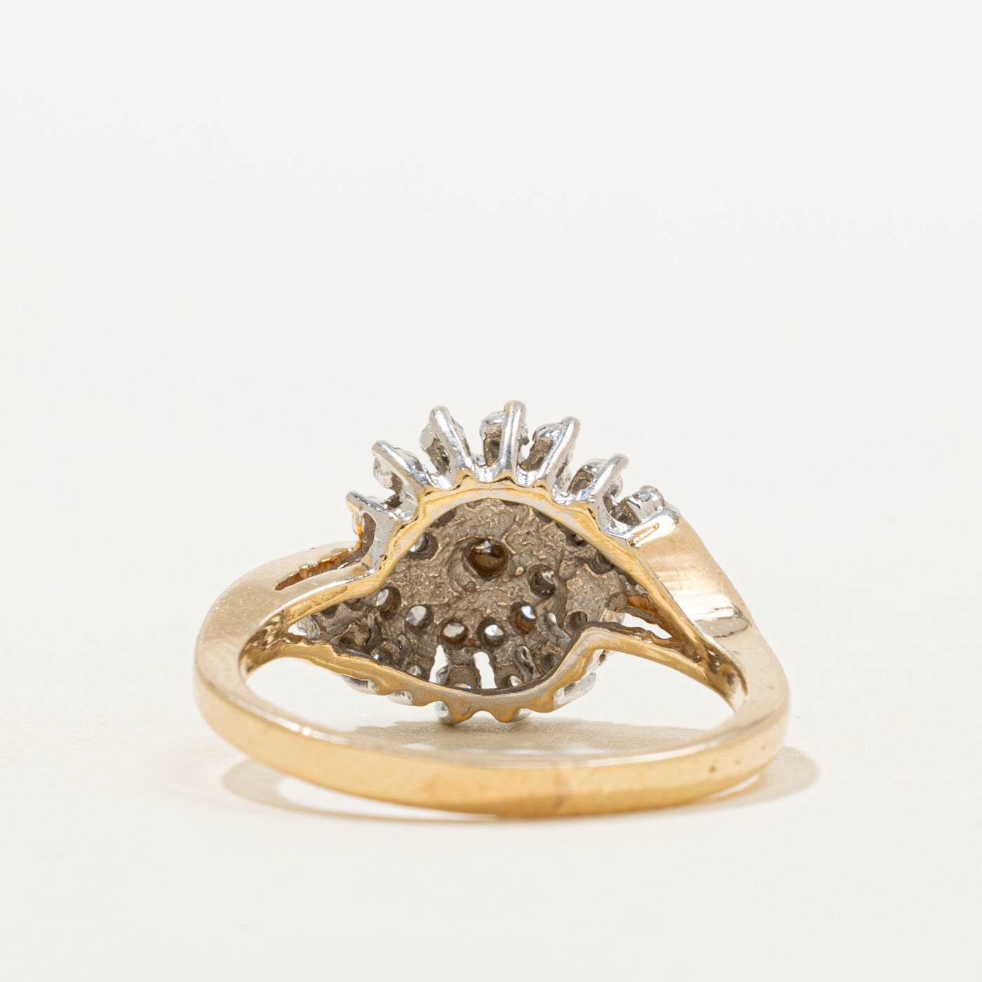 Diamond Cluster Swirl Ring | 0.48ctw | SZ 7.25