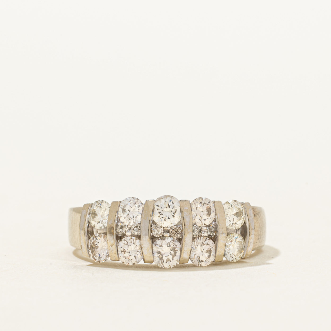 Multi Column Diamond Ring | 0.98ctw | SZ 6.75