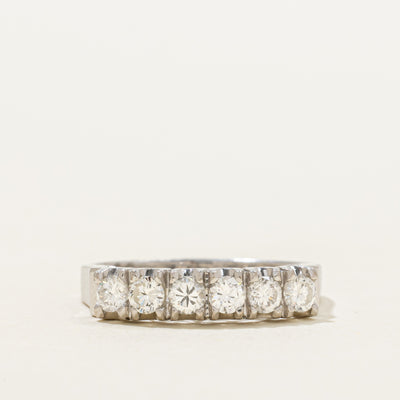 18k Six Stone Diamond Scrollwork Ring | 0.55ctw | SZ 6