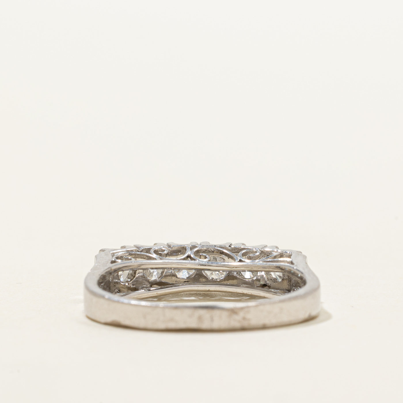 18k Six Stone Diamond Scrollwork Ring | 0.55ctw | SZ 6