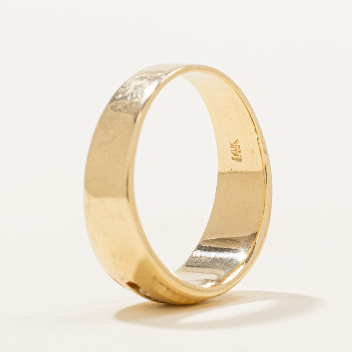 Channel Set Diamond Textured Dome Ring | 0.10ctw | SZ 7.5