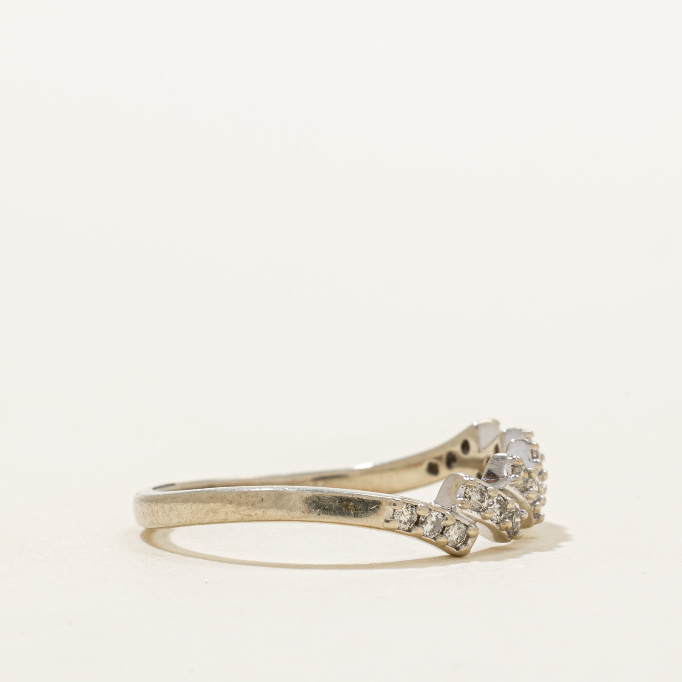 White Gold Diamond Zig-Zag Ring | 0.24ctw | SZ 9