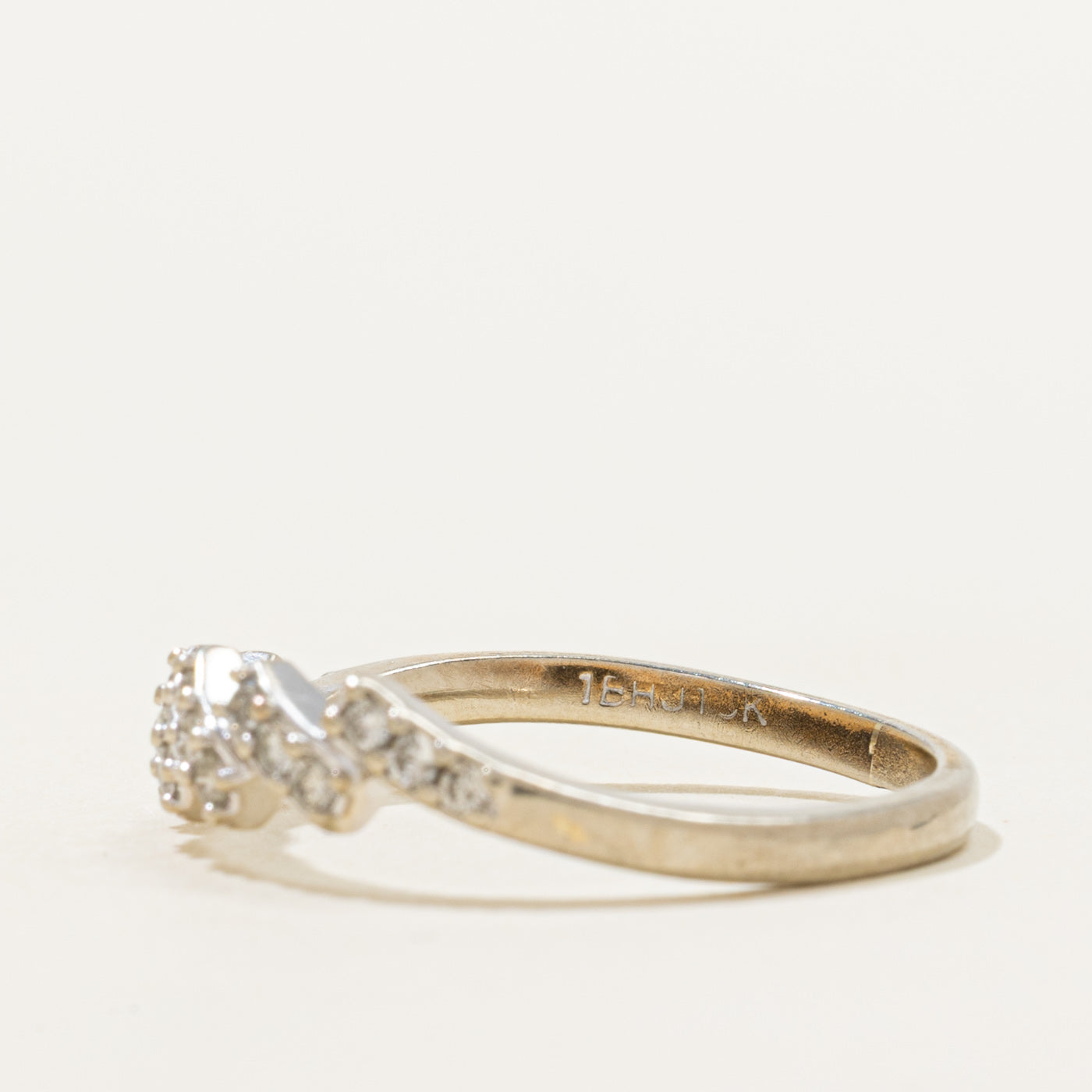White Gold Diamond Zig-Zag Ring | 0.24ctw | SZ 9