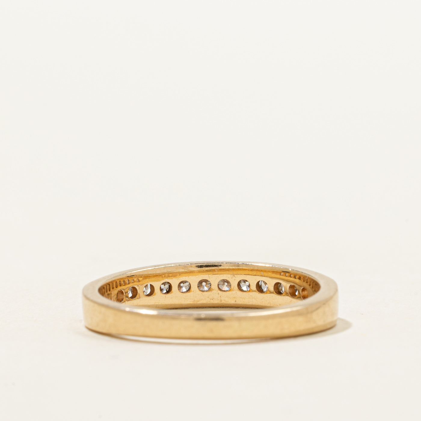 Semi Eternity Diamond Milgrained Band | 0.24ctw | SZ 6.5