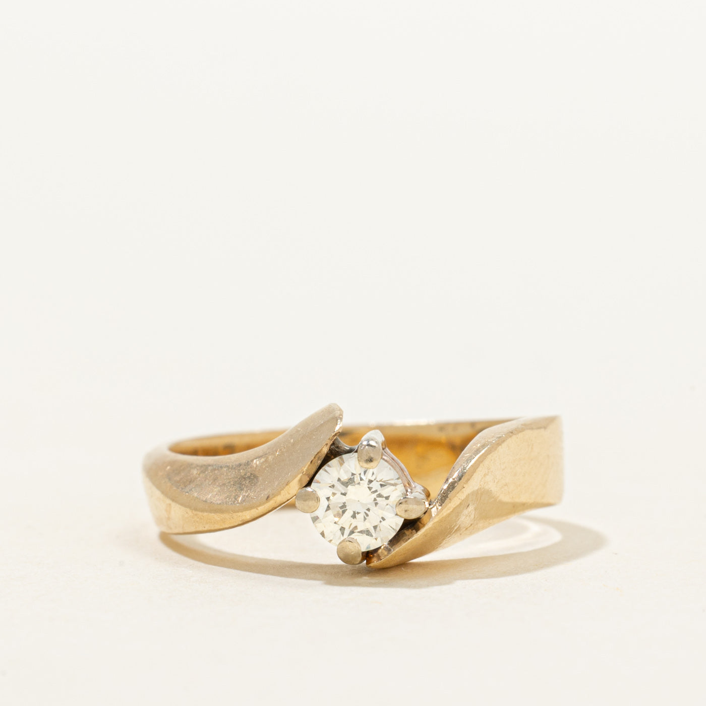 Solitaire Diamond Bypass Ring | 0.29ct | SZ 6.5
