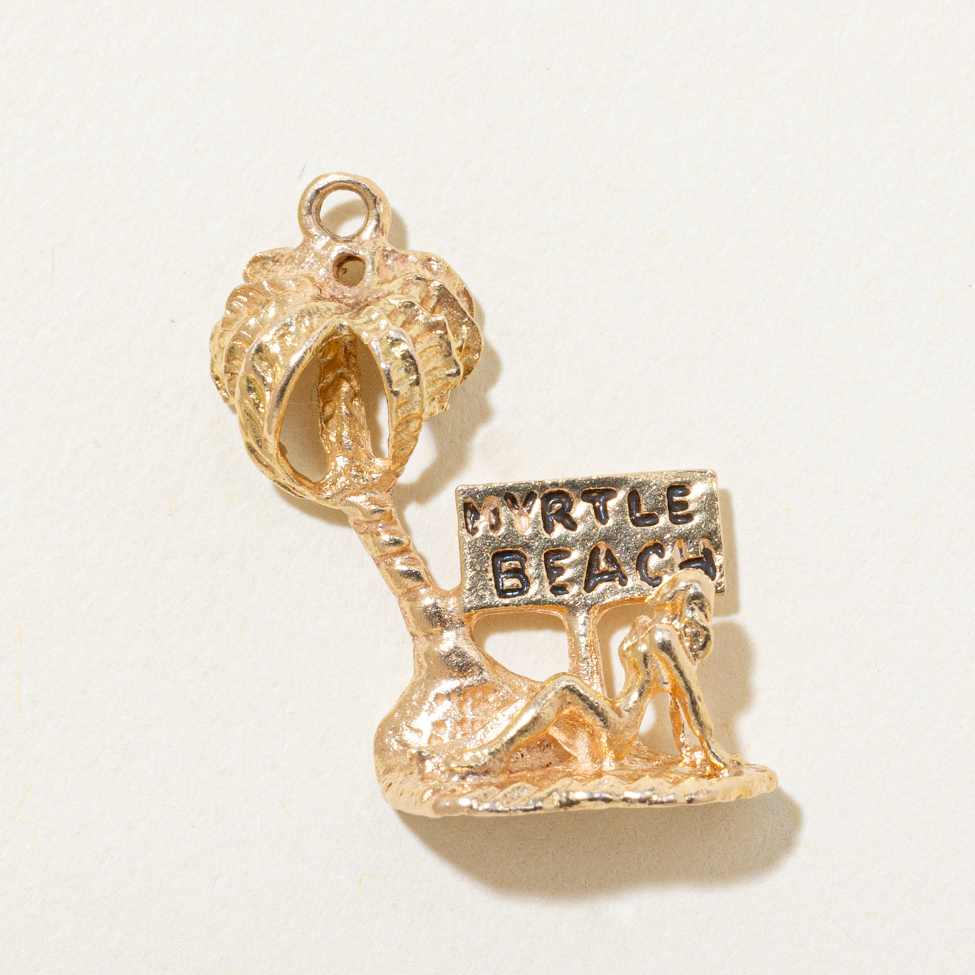 14k Yellow Gold Myrtle Beach Charm