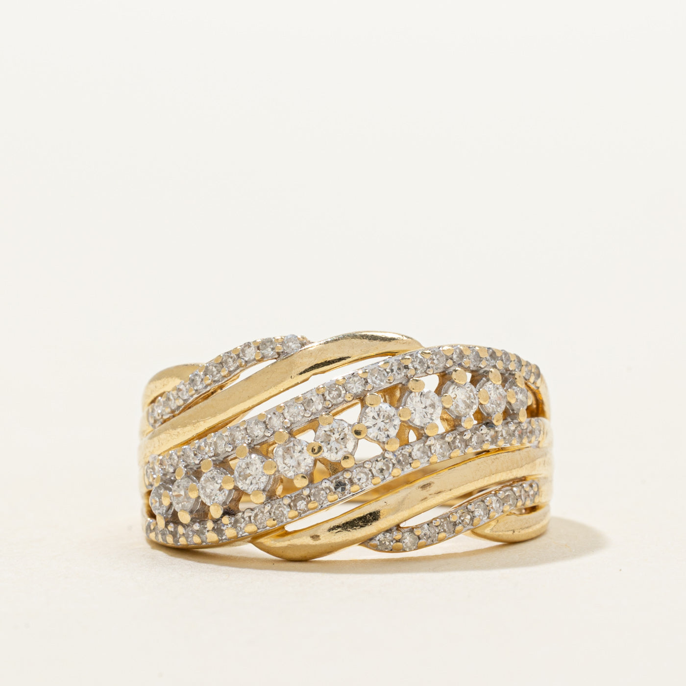 Multi Row Diamond Waterfall Ring | 0.50ctw | SZ 7