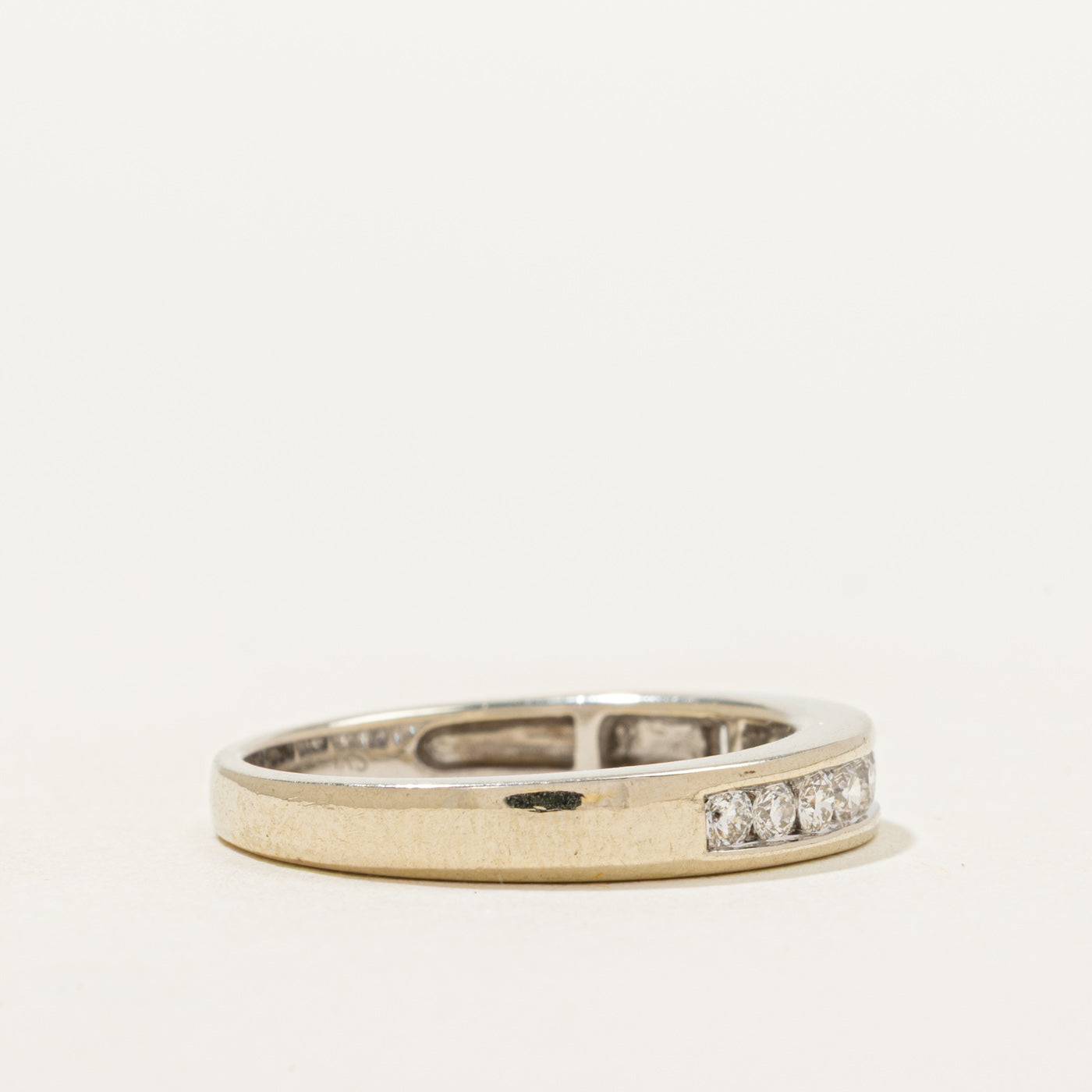 White Gold Semi Eternity Diamond Ring | 0.30ctw | SZ 6.5