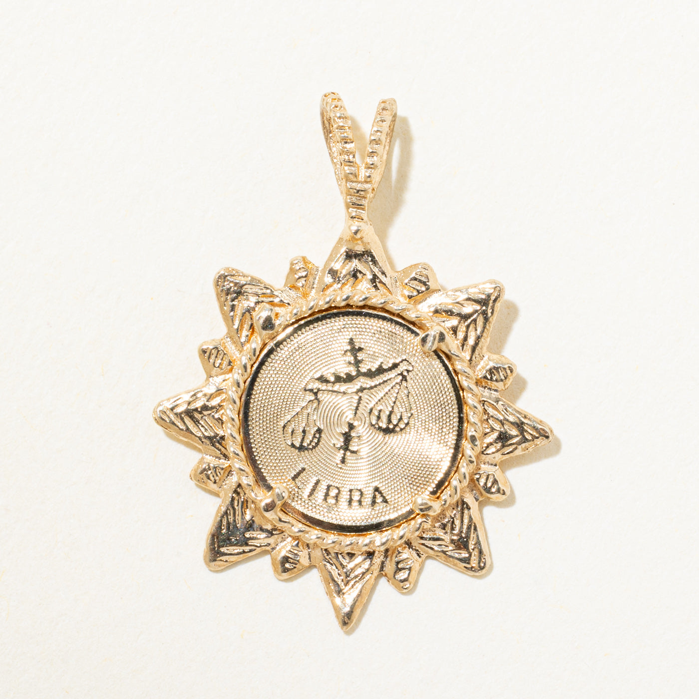 14k Yellow Gold Libra Pendant