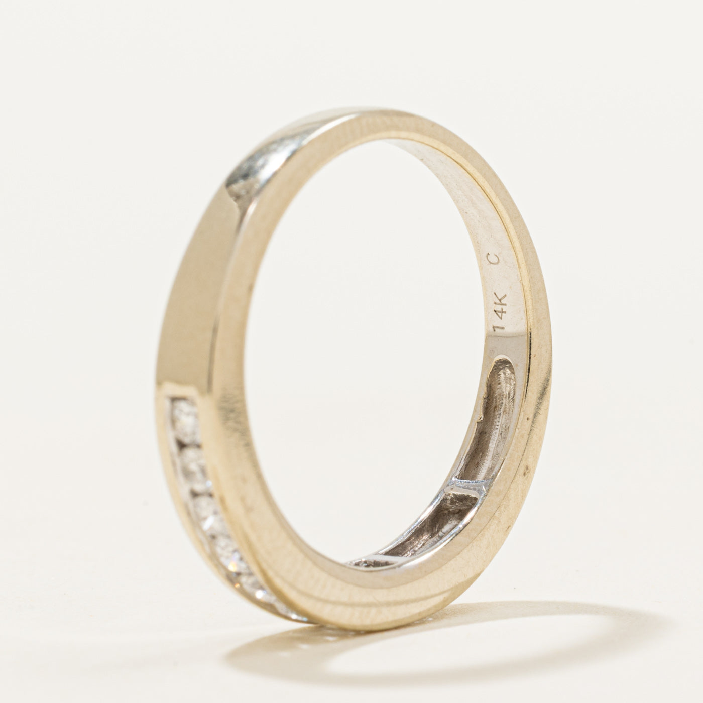 White Gold Semi Eternity Diamond Ring | 0.30ctw | SZ 6.5