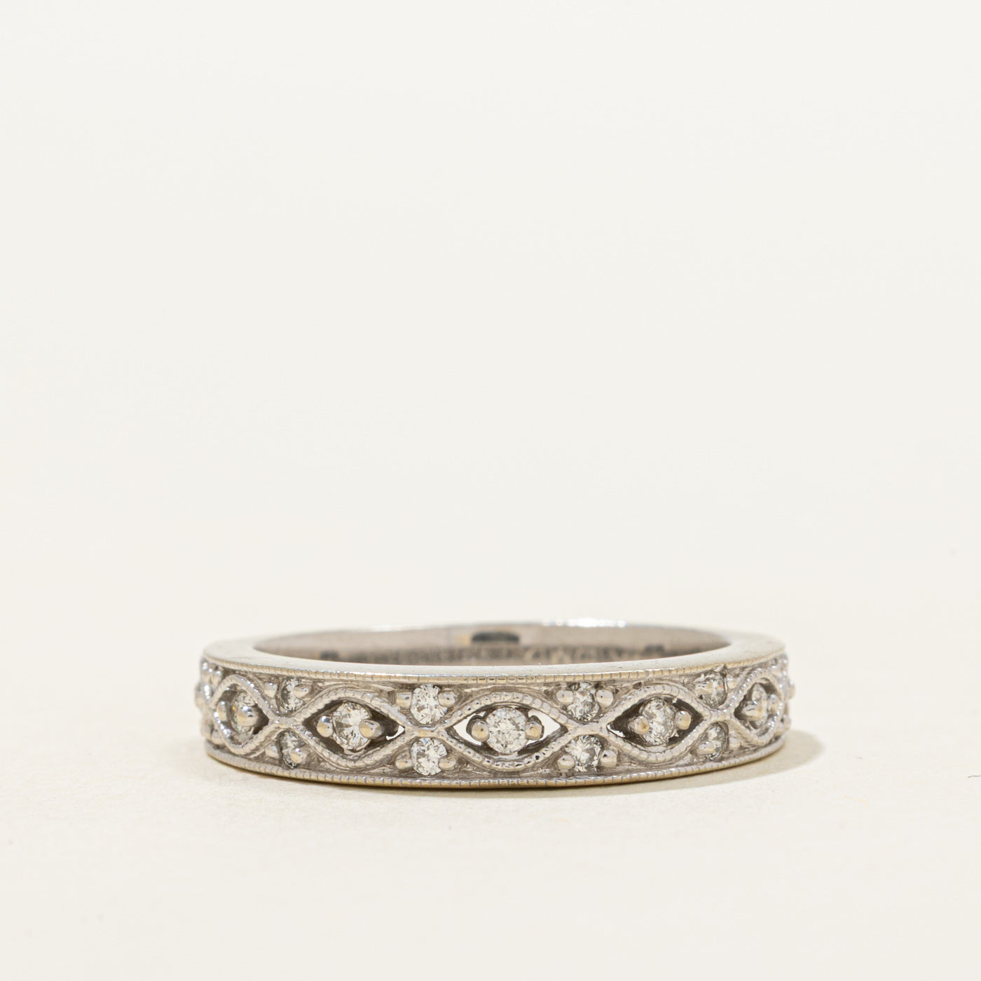 Diamond Ornate Milgrained Ring | 0.25ctw | SZ 6.5