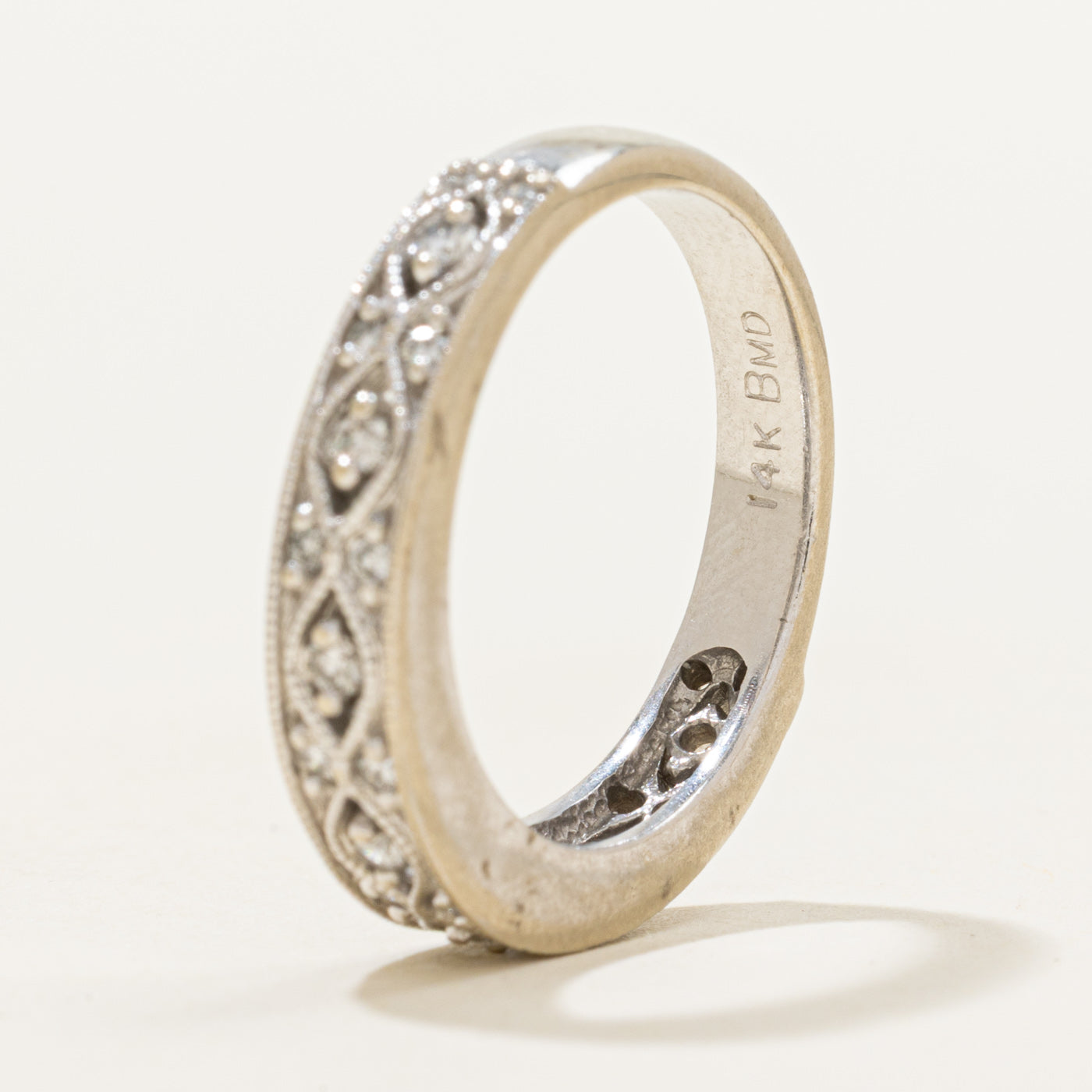 Diamond Ornate Milgrained Ring | 0.25ctw | SZ 6.5