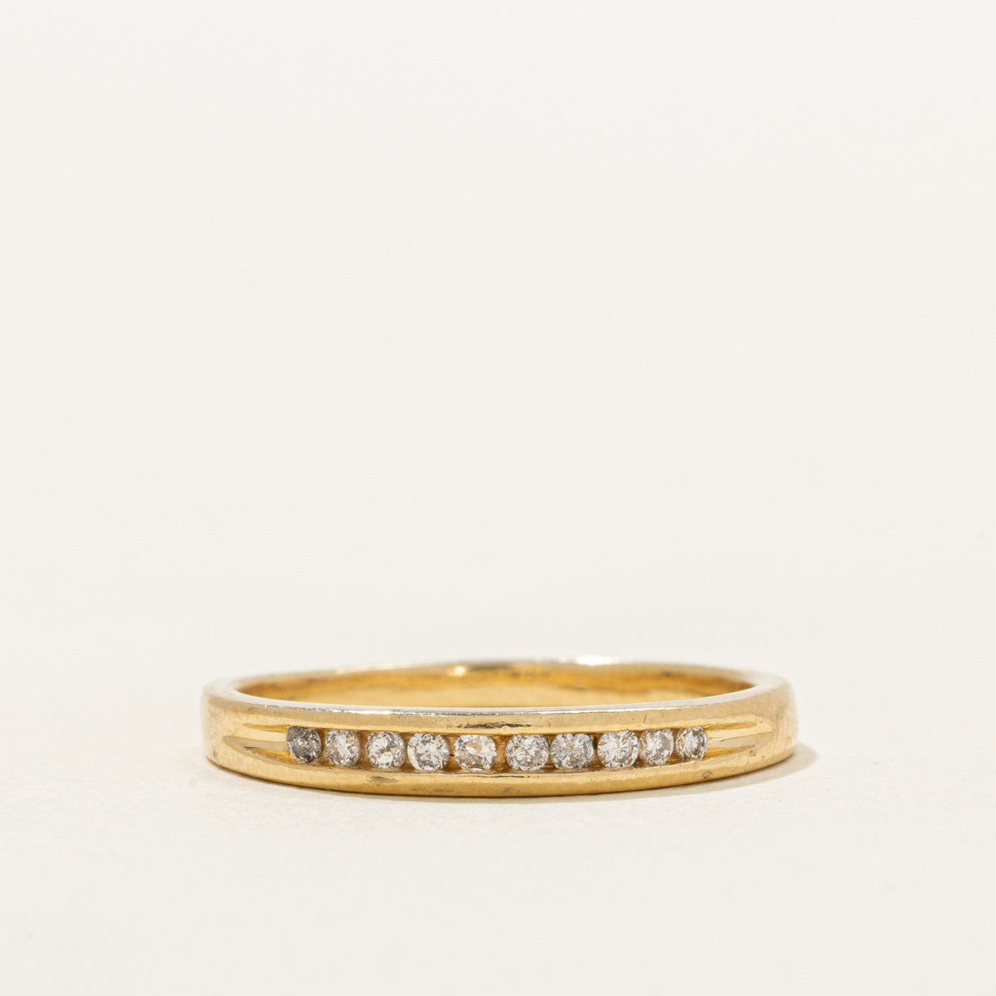 Channel Set Diamond Band | 0.10ctw | SZ 6.25