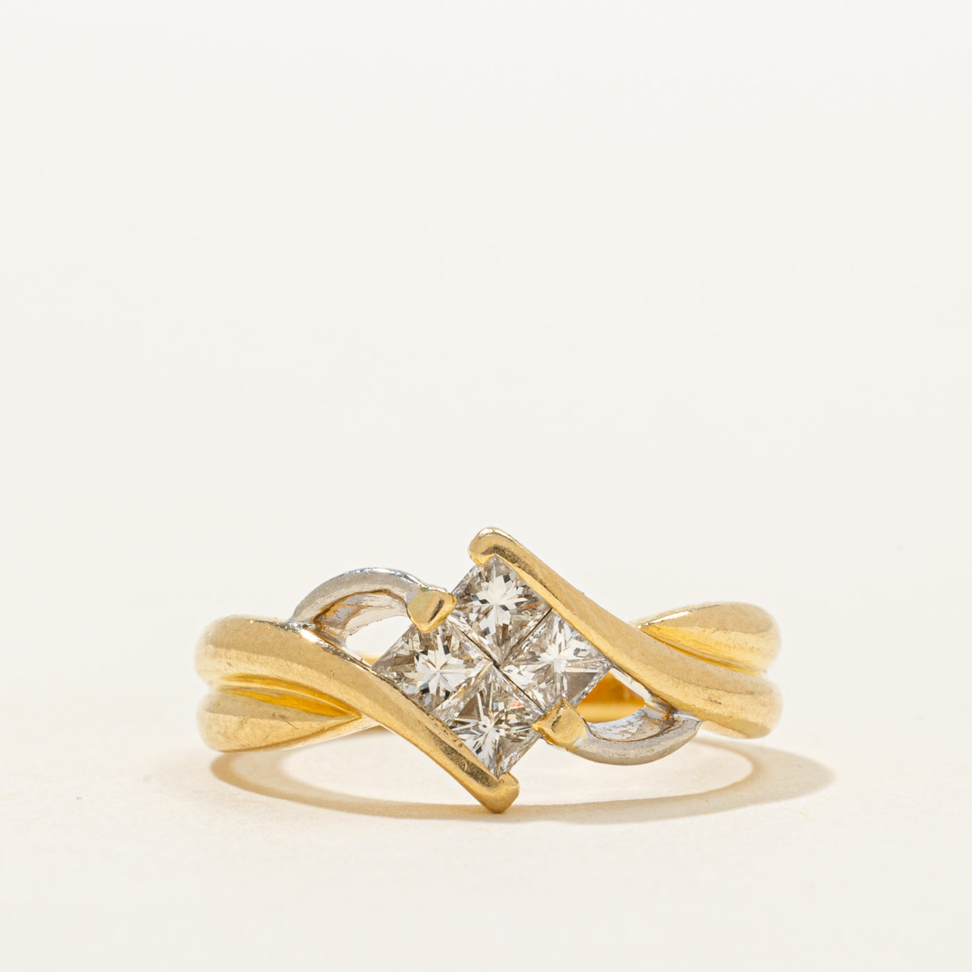 Princess Cut Diamond Bypass Ring | 0.50ctw | SZ 6