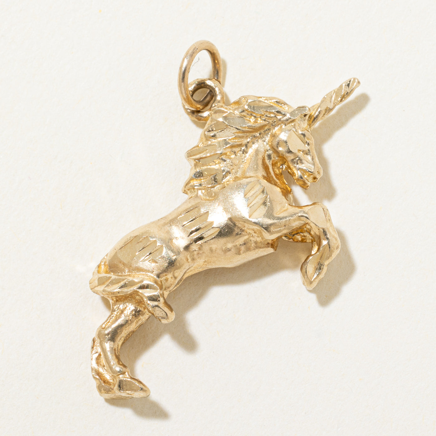 10k Yellow Gold Unicorn Charm