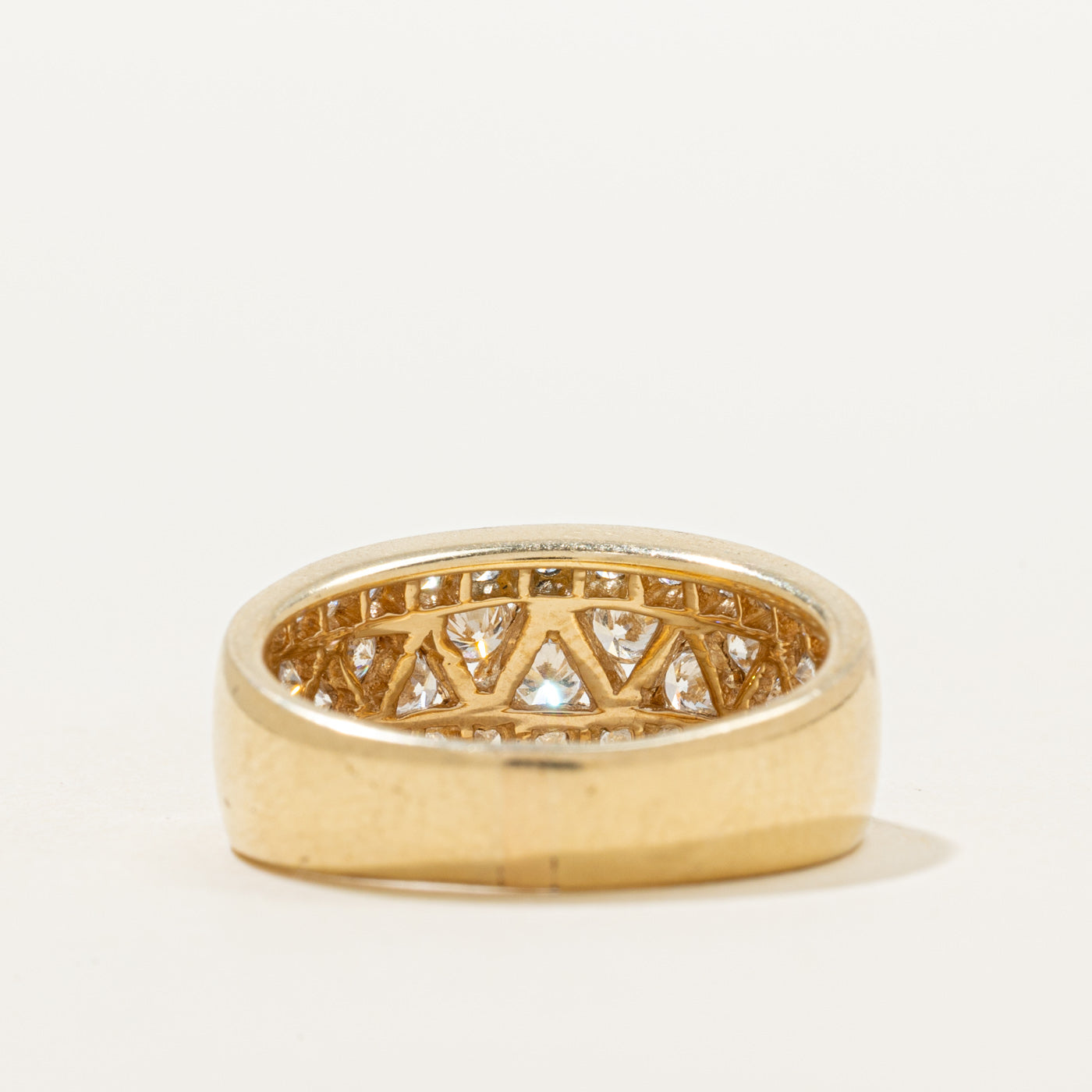 Diamond Triangle Pattern Dome Ring | 1.00ctw | SZ 7