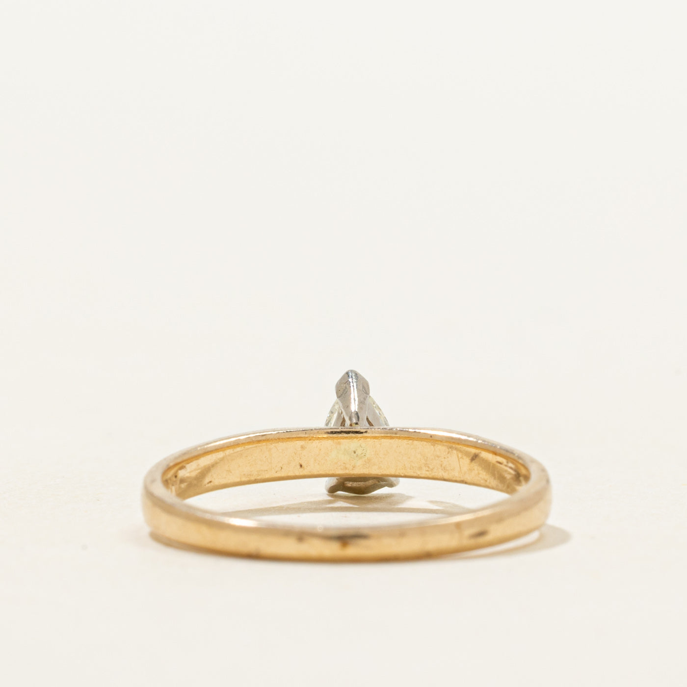 Pear Cut Diamond Solitaire Engagement Ring | 0.22ct | SZ 5