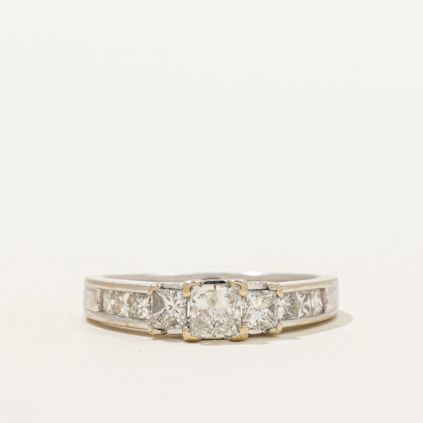 Three Stone Princess Cut Diamond Ring | 1.05ctw | SZ 7.25