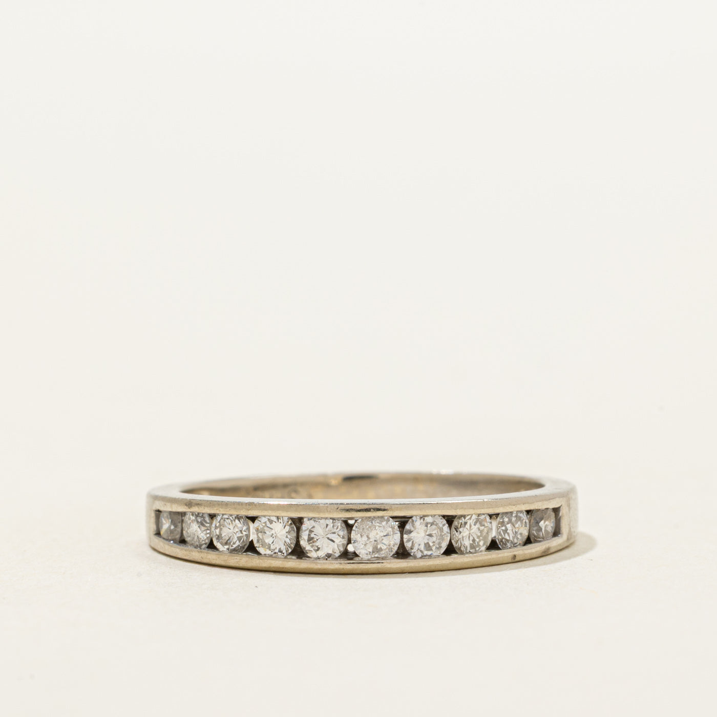 White Gold Semi Eternity Diamond Band | 0.50ctw | SZ 8