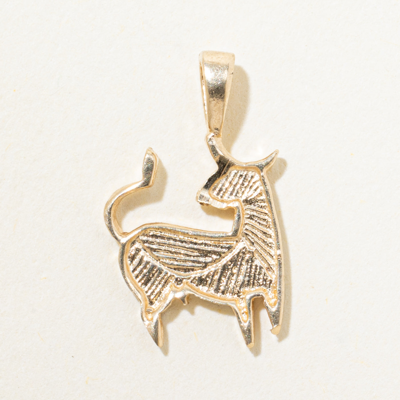 10k Yellow Gold Ox Pendant