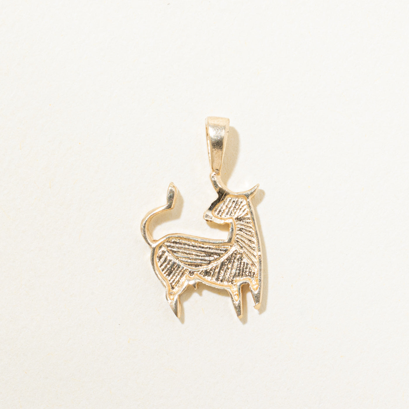 10k Yellow Gold Ox Pendant