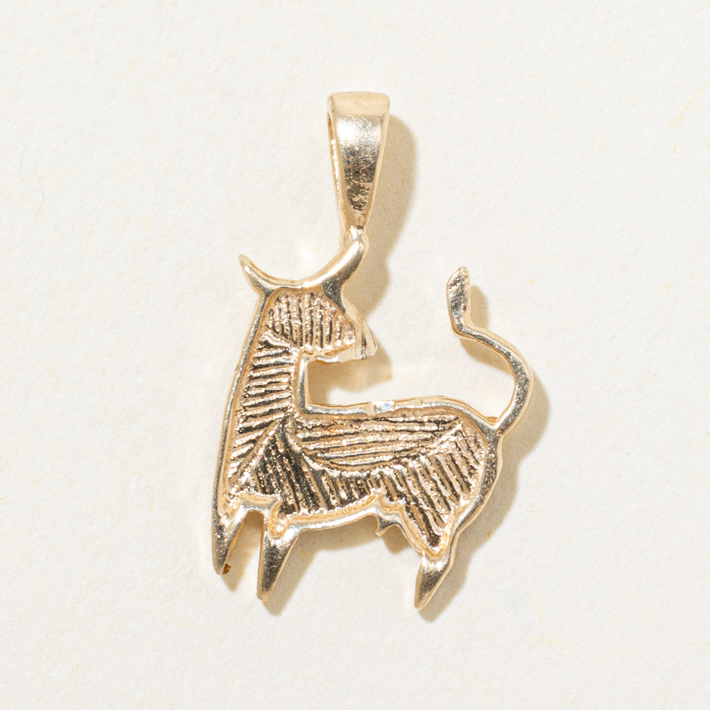 10k Yellow Gold Ox Pendant