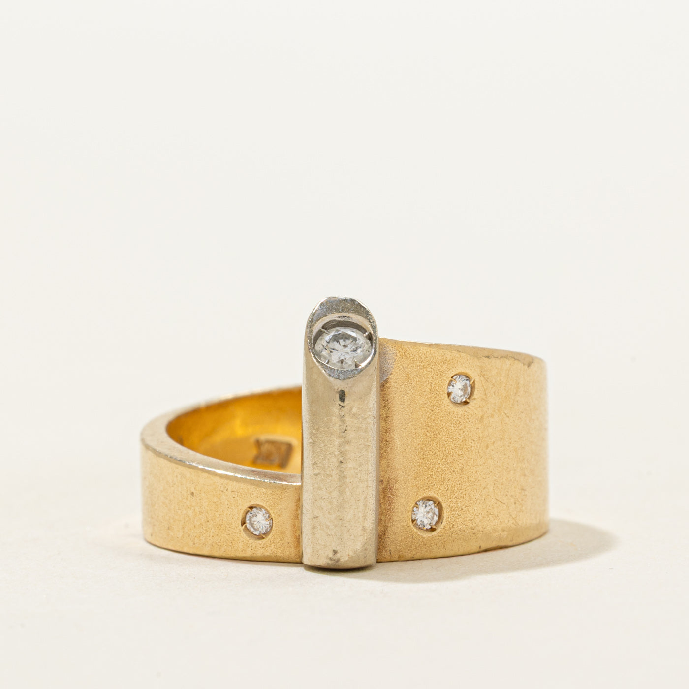 Hidden Ruby & Diamond Geometric Ring | 0.06ct, 0.09ctw | SZ 6.5