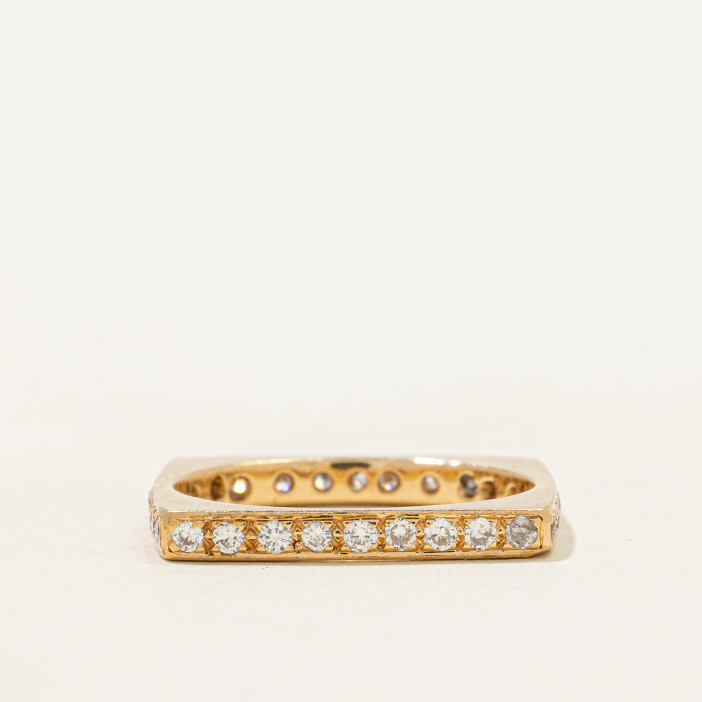 Eternity Diamond Soft Square Petite Band | 0.36ctw | 2mm | SZ 3.5