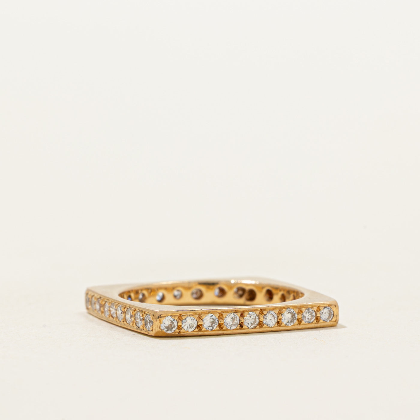 Eternity Diamond Soft Square Petite Band | 0.36ctw | 2mm | SZ 3.5