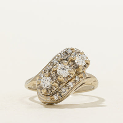 Three Stone Illusion Set Diamond Ring | 0.47ctw | SZ 5.5
