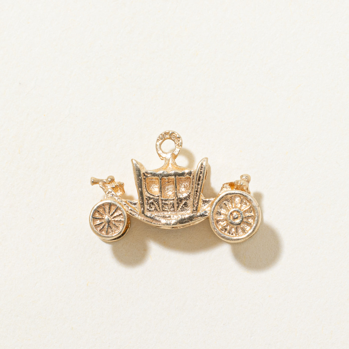 10k Yellow Gold Carriage Charm