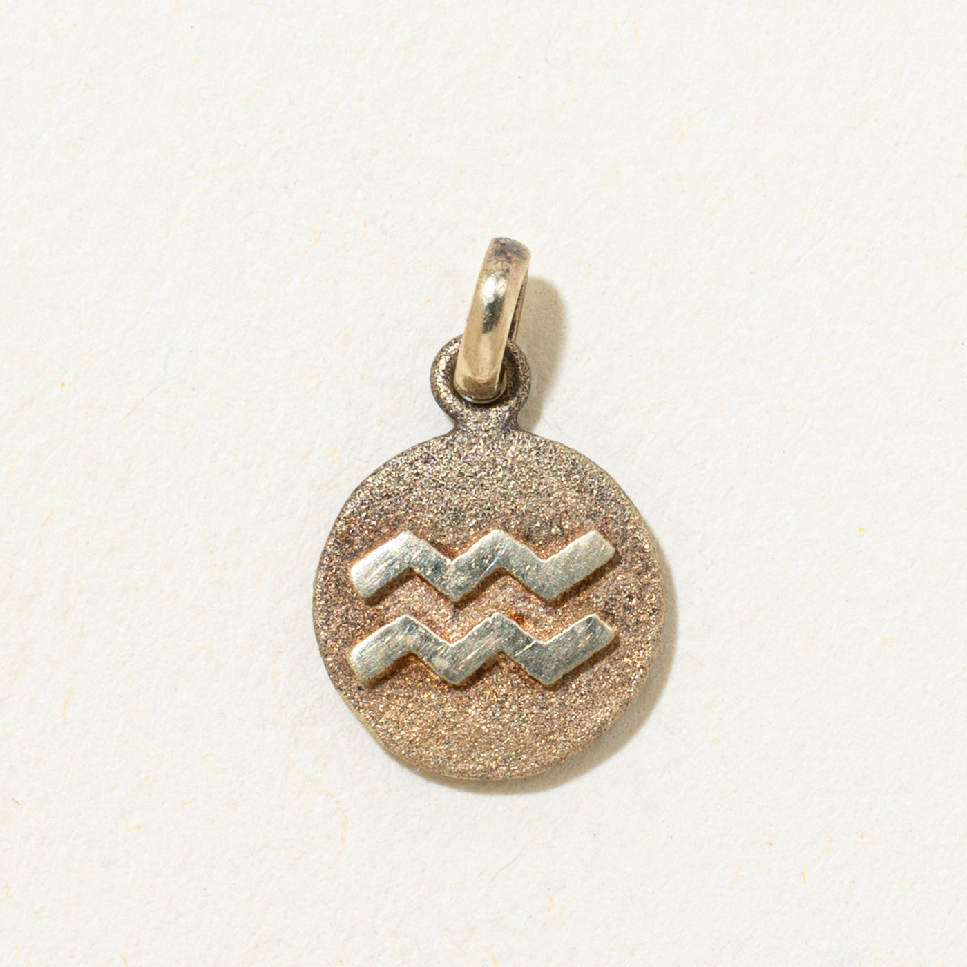 10k Yellow Gold Aquarius Charm
