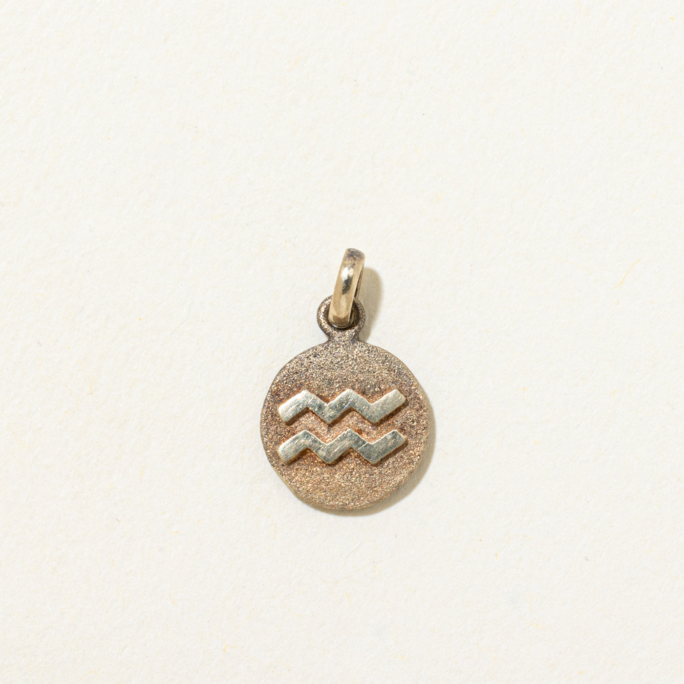 10k Yellow Gold Aquarius Charm