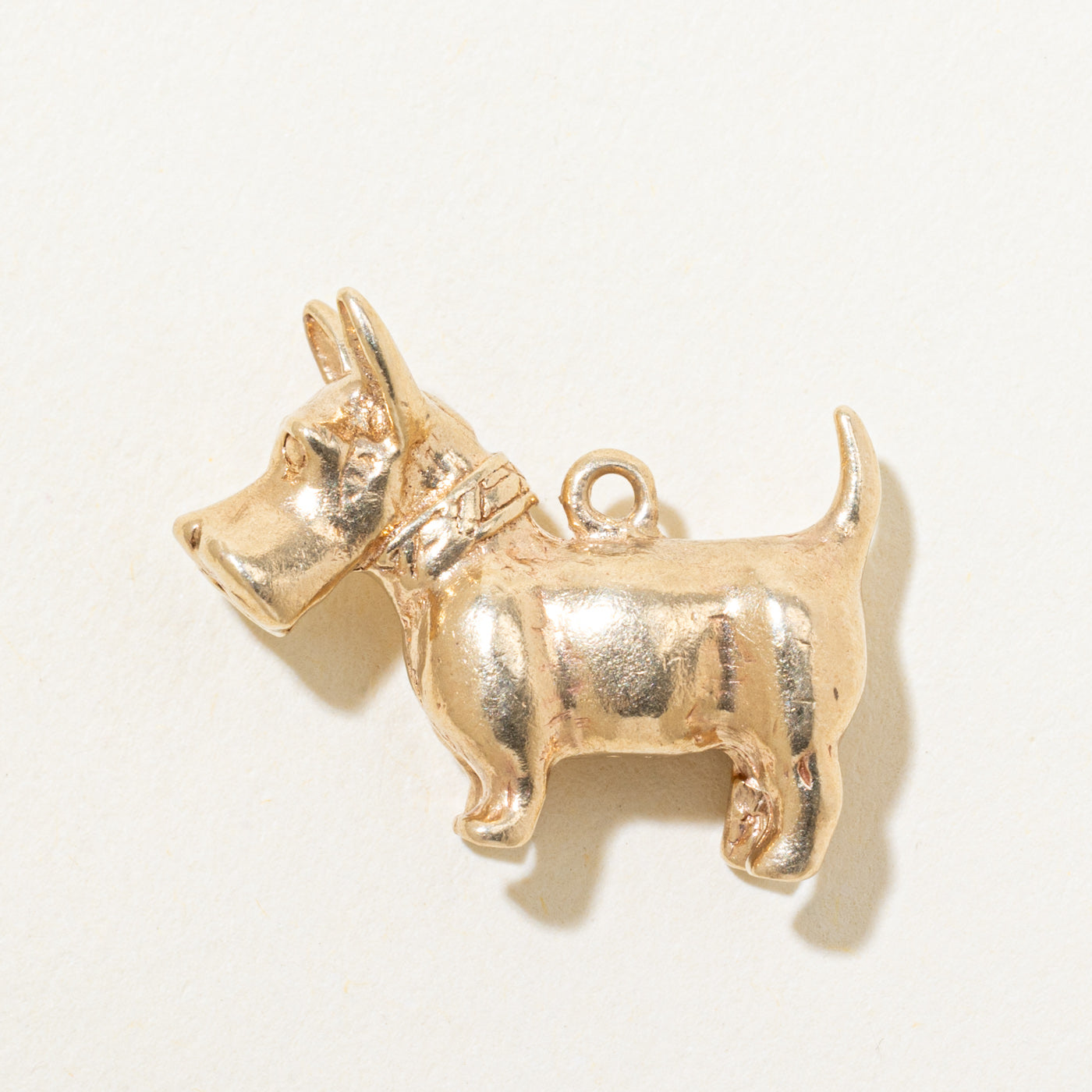 10k Yellow Gold Scottie Dog Charm