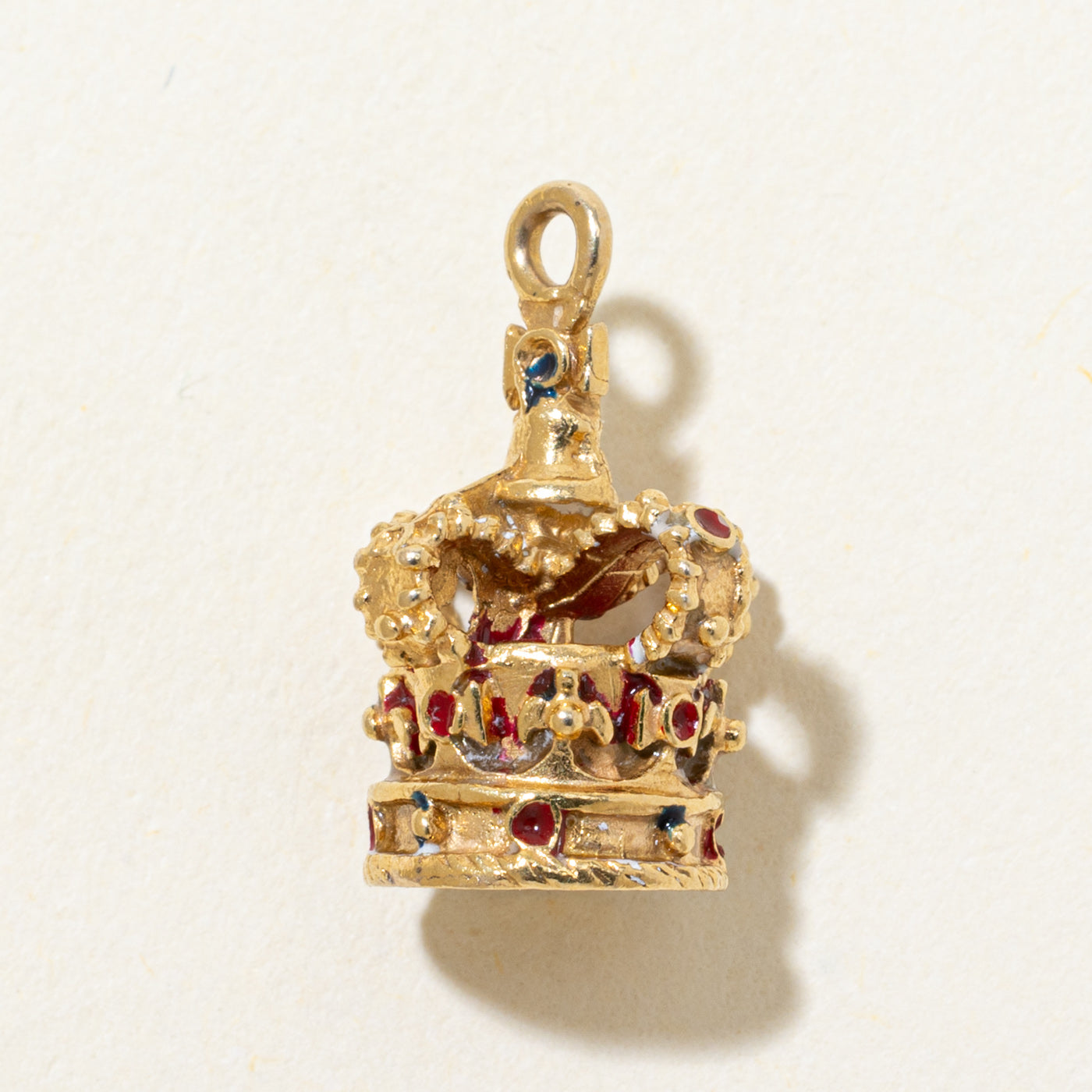 1976 London 9k Yellow Gold Crown Charm