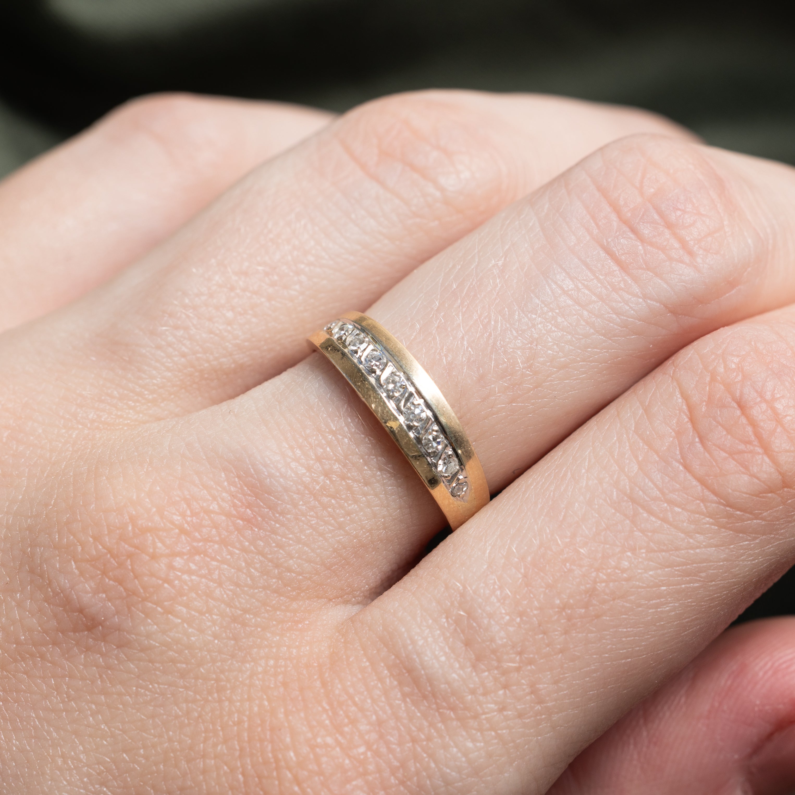 10k Two Tone Diamond Ring | 0.14ctw | SZ 6