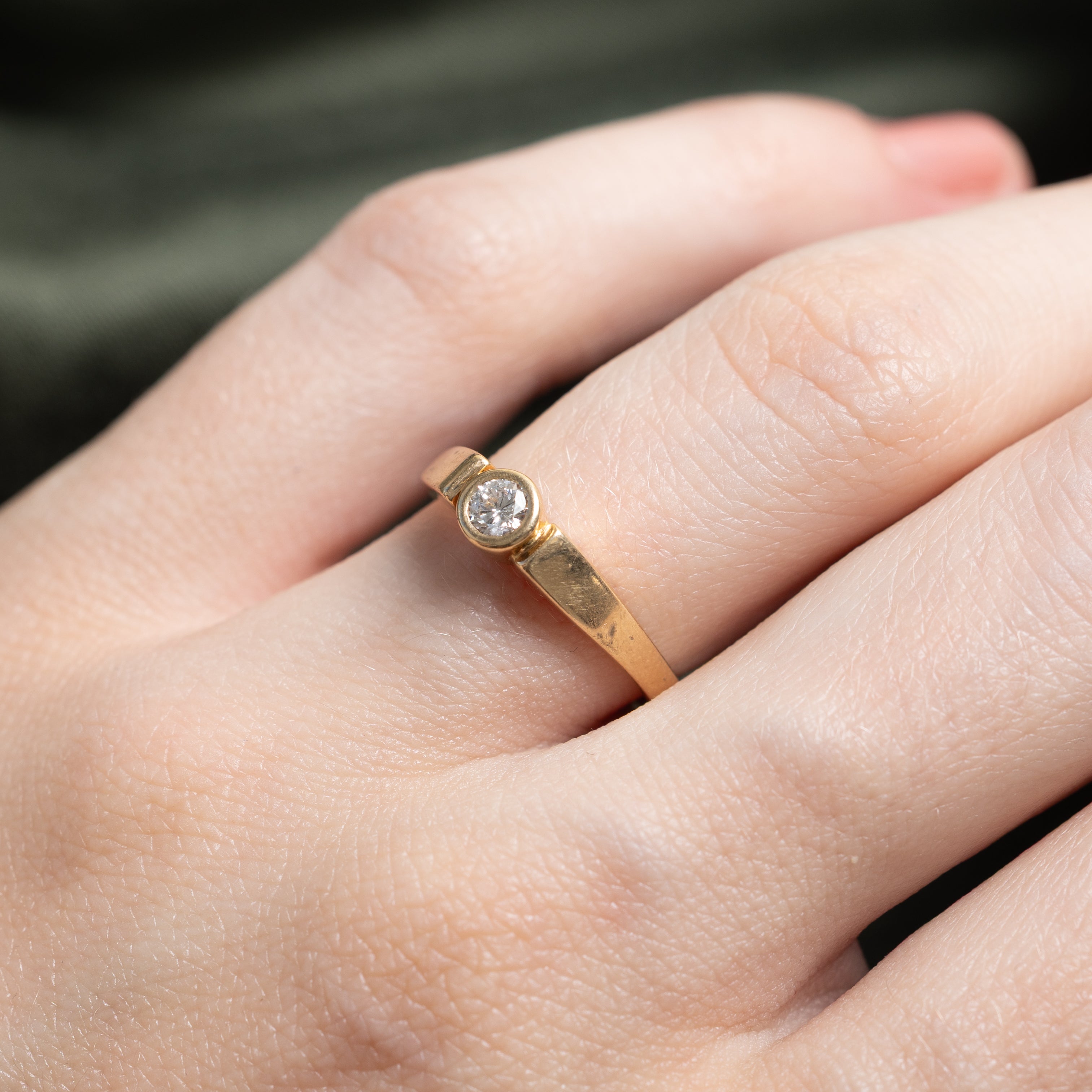 Bezel Set Solitaire Diamond Ring | 0.15ct | SZ 5.25