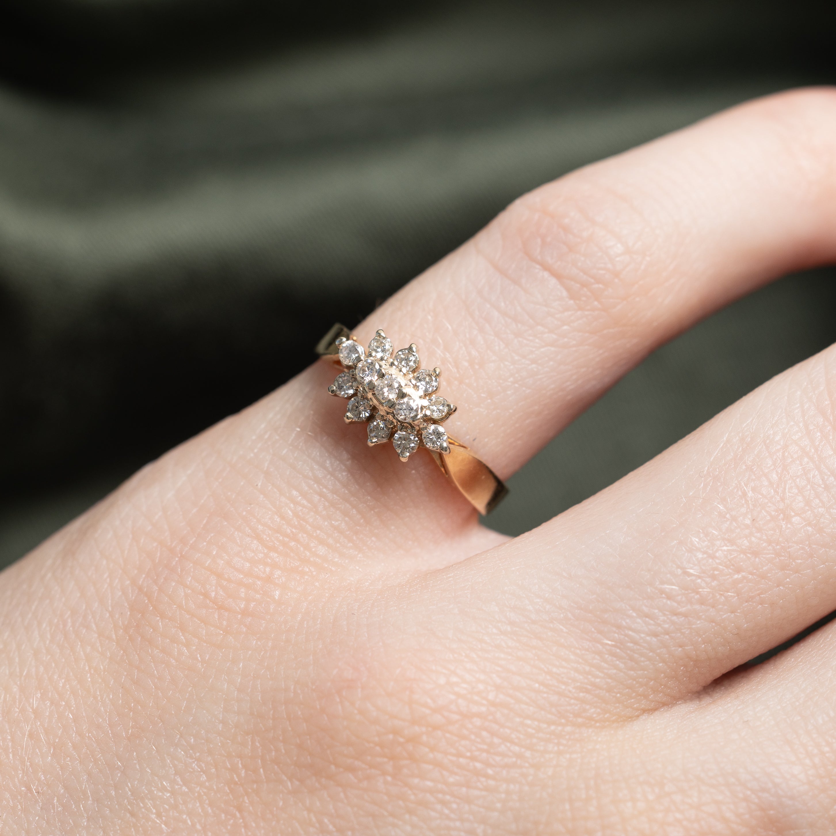 Diamond Petal Cluster Ring | 0.23ctw | SZ 4