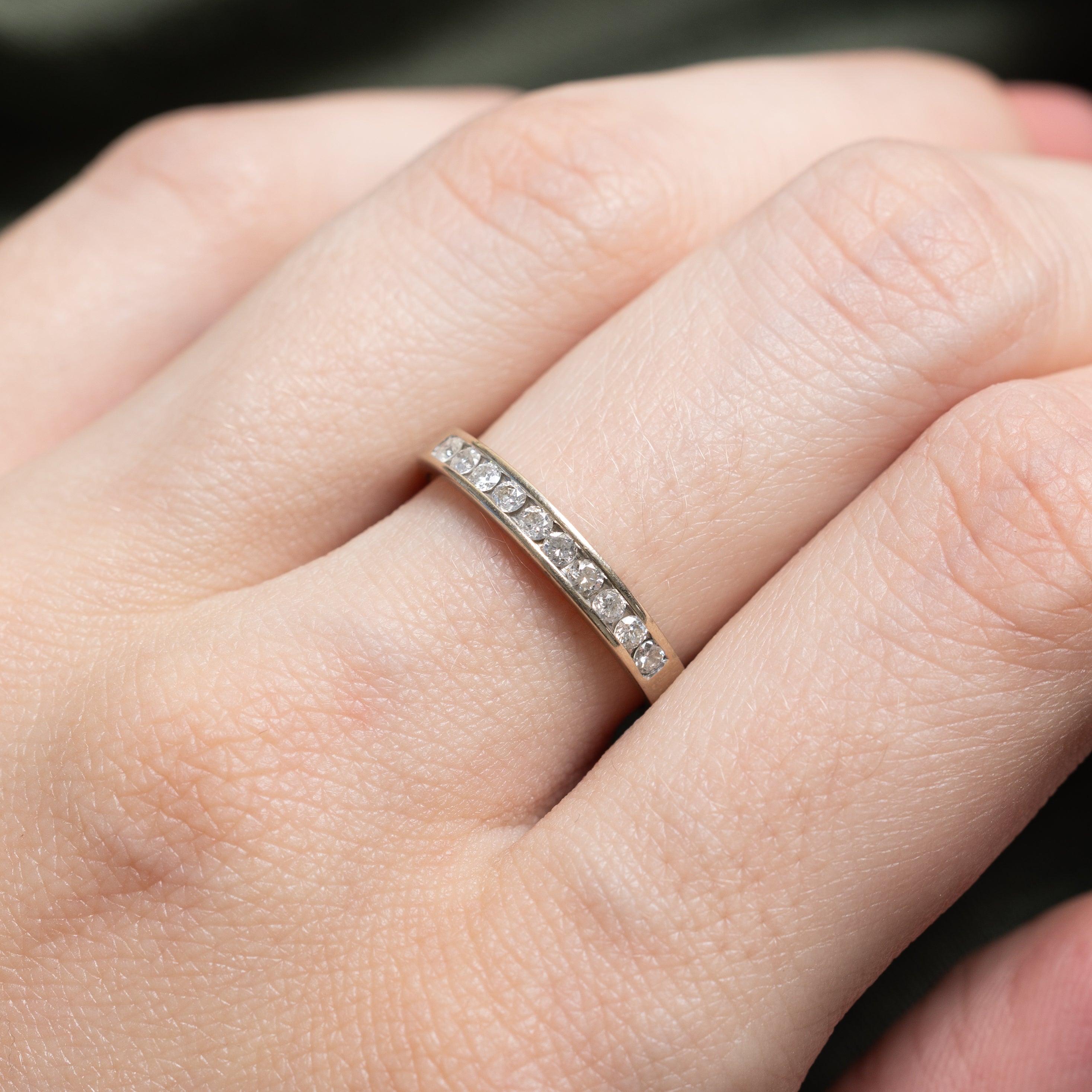 White Gold Semi Eternity Diamond Ring | 0.25ctw | SZ 6