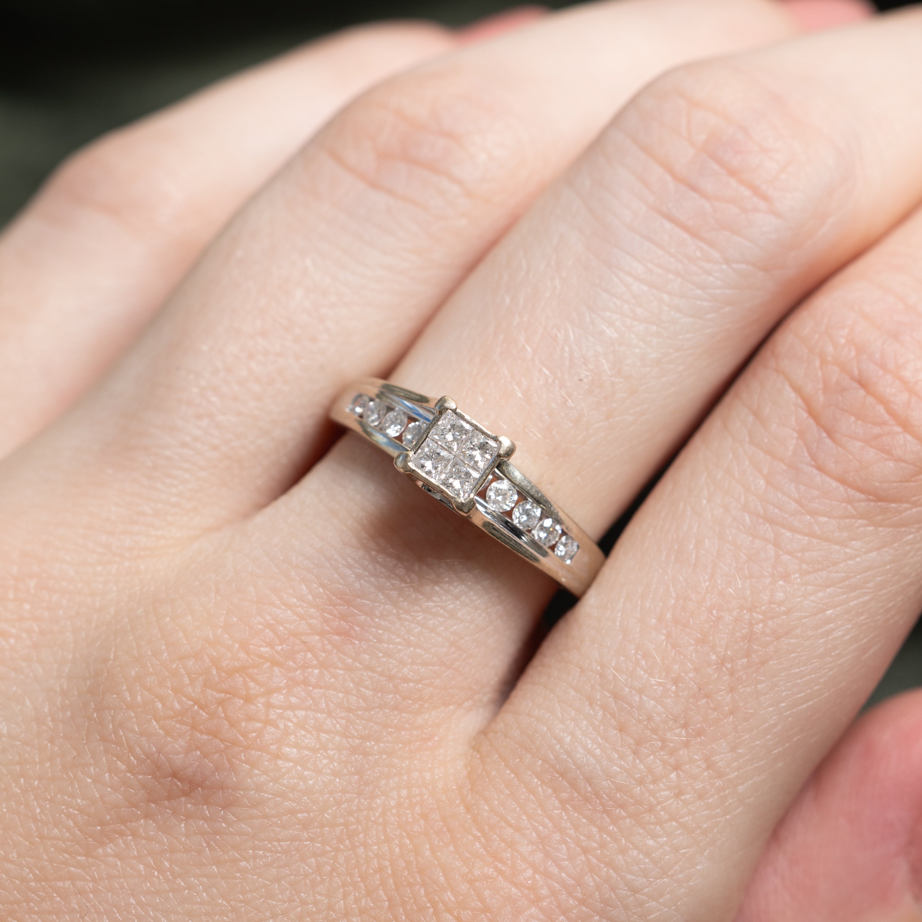 Illusion Set Princess Cut Diamond Ring | 0.44ctw | SZ 6