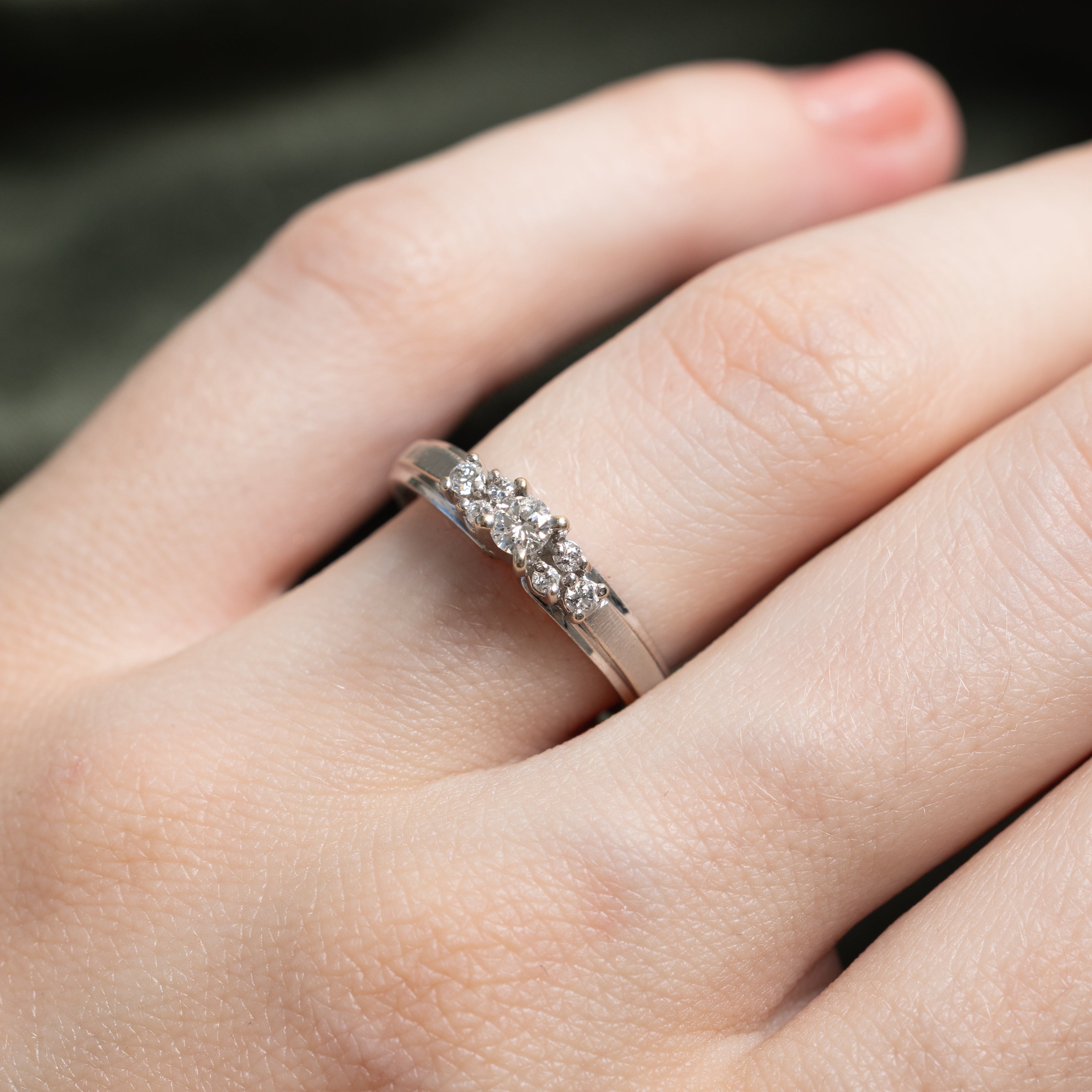 White Gold Diamond Accented Ring | 0.22ctw | SZ 6