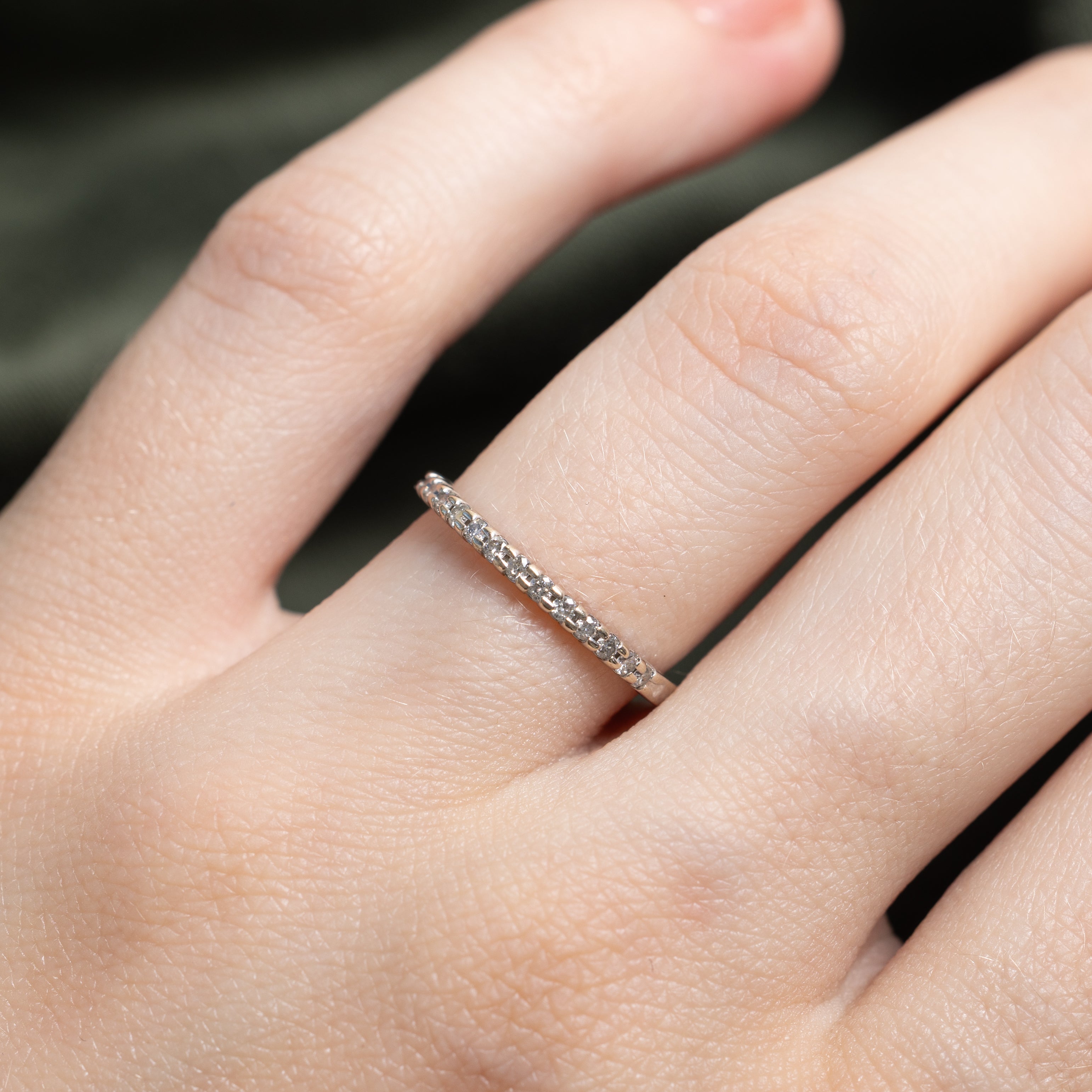 Semi Eternity Diamond Thin Band | 0.17ctw | 1.6mm | SZ 4.5