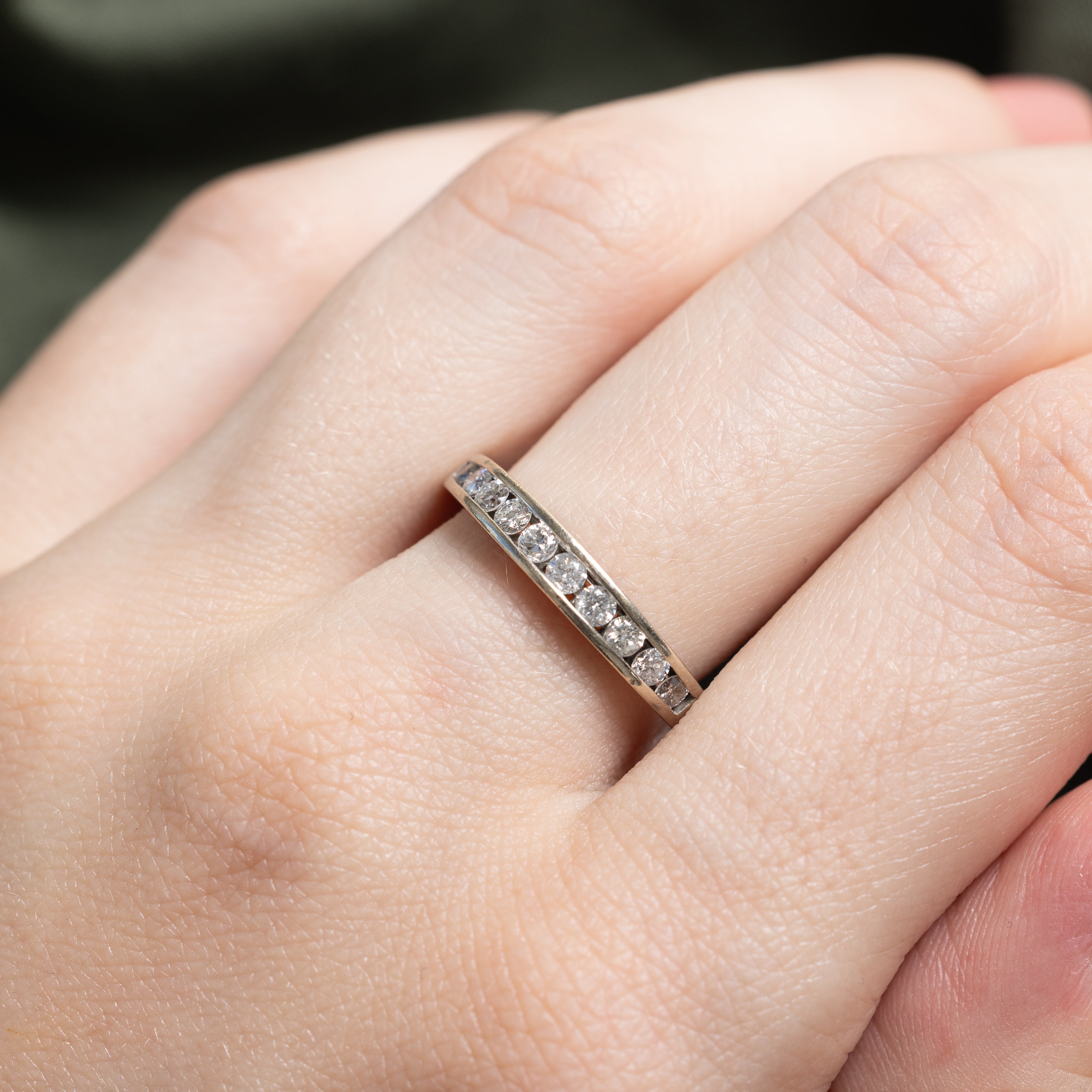 White Gold Semi Eternity Diamond Band | 0.50ctw | SZ 8