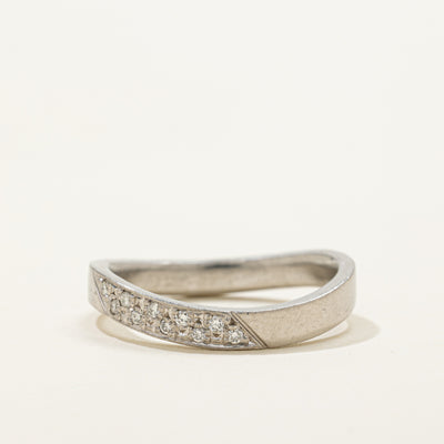 Pave Set Diamond Wave Band | 0.14ct | SZ 6