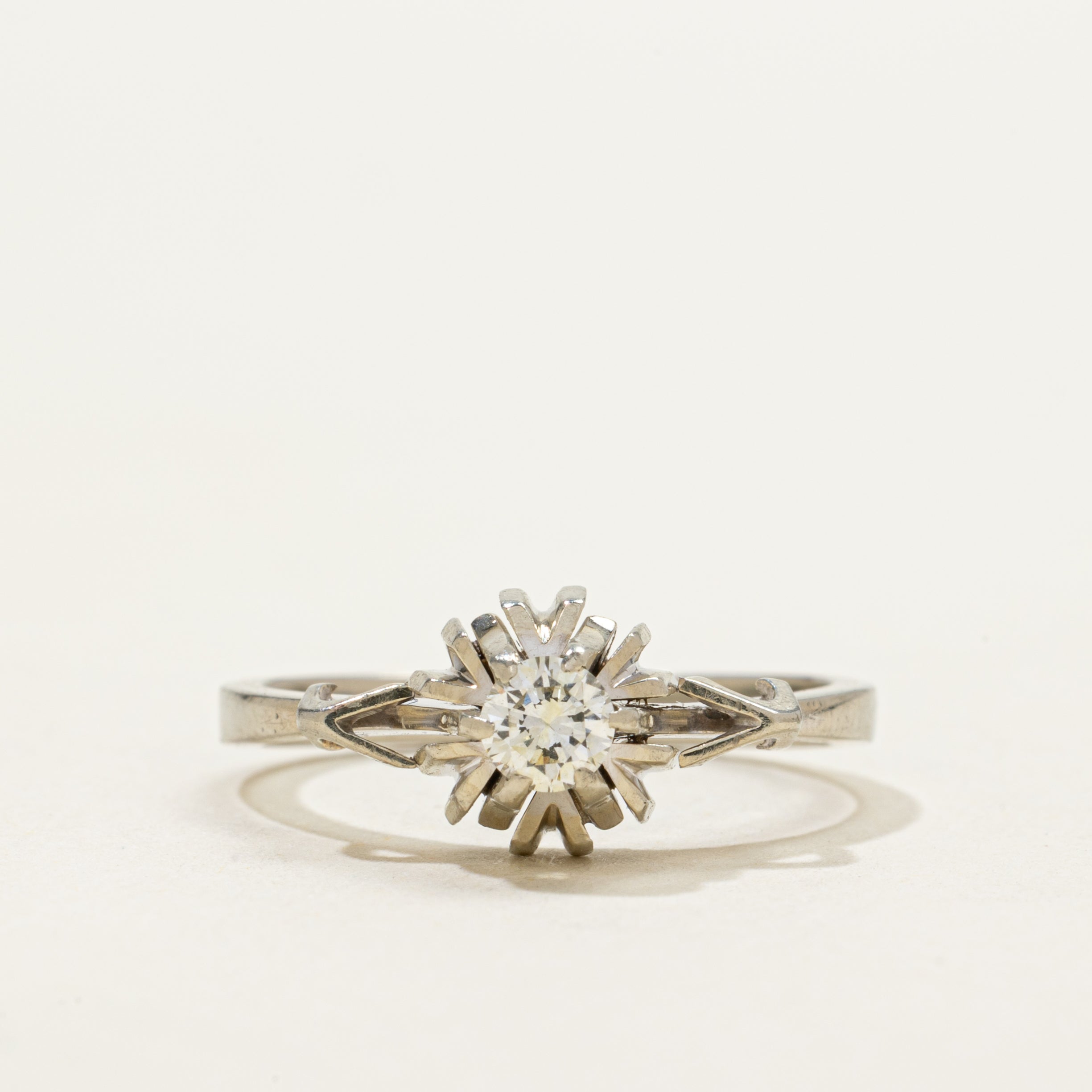 High Set Solitaire Diamond Ring | 0.19ct | SZ 6.25