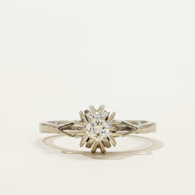 High Set Solitaire Diamond Ring | 0.19ct | SZ 6.25